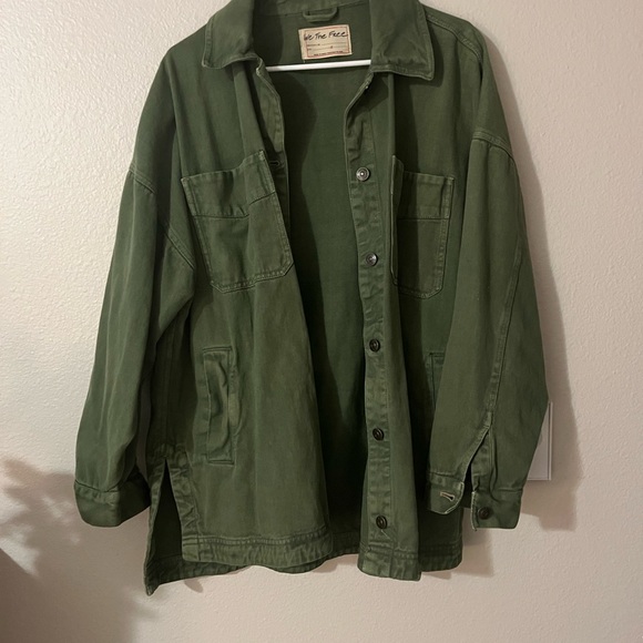 Free People Green Jean Jacket - Picture 3 of 4